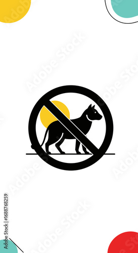 Prohibited dogs allowed entrance no pets service animals only allowed public spaces