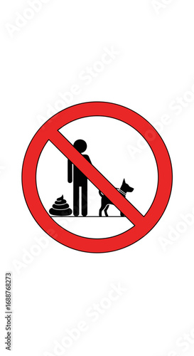 This sign indicates that pets are not allowed to relieve themselves in this area