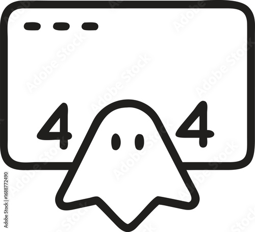 Modern geometric 404 not found error icon vector illustration scalable eps graphic silhouette

