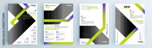 Modern abstract covers set, minimal covers design. Colorful geometric background, vector illustration.