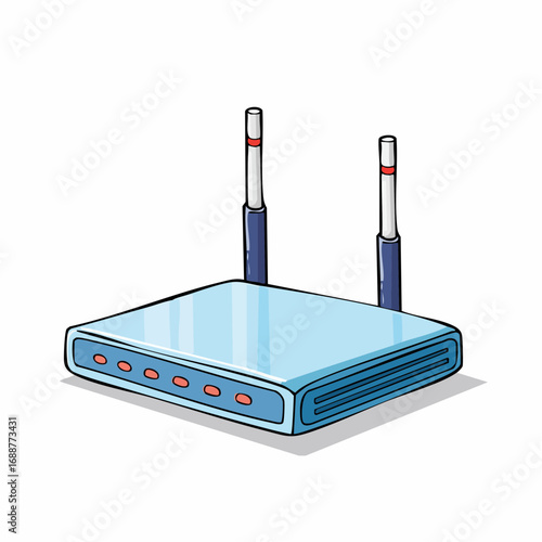 wireless router on white background