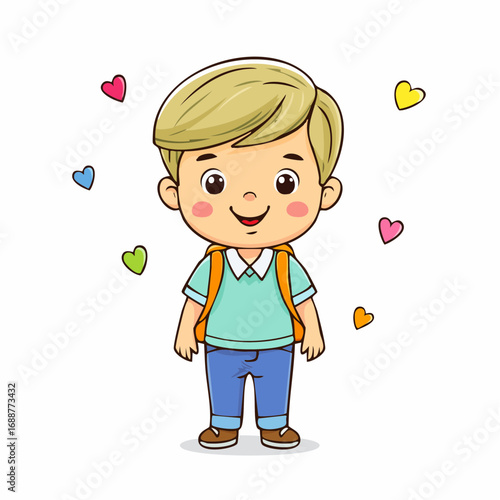 little boy  cartoon vector