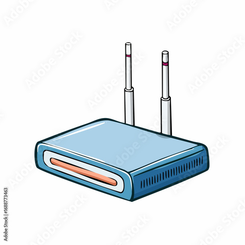 wireless router on white background