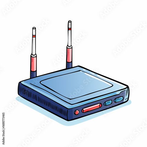 wireless router on white background