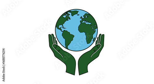 Protecting Our Planet Hands Holding the Earth - A Symbol of Environmental Care