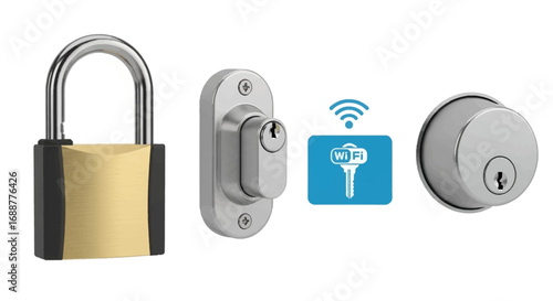 Smart Home Security Advanced Digital Locks and Traditional Padlocks for Enhanced Protection