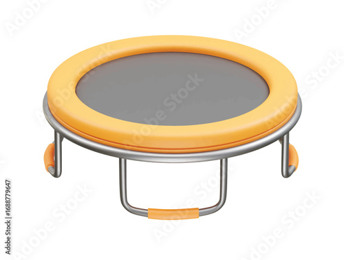 Trampoline icon 3d rendering illustration