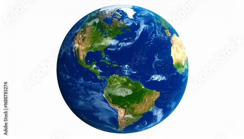 “Continental Canvas: Earth’s Western Hemisphere in Full Relief”