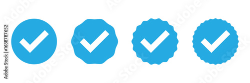Green check mark icon set. Tick symbols, checklist signs. Green checkmark, green tick. Tick mark with circle icon. Green checkmark sign for app, UI, website. website. Vector illustration.