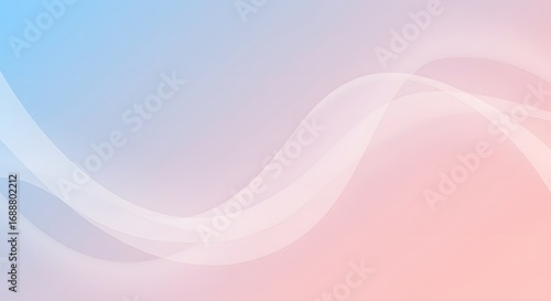Abstract Background Gentle Waves of Color Gradient in Soft Pastel Hues for Modern Designs