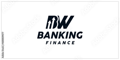 BW financial chart negative space