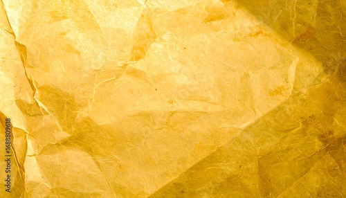 Crumpled, textured golden paper