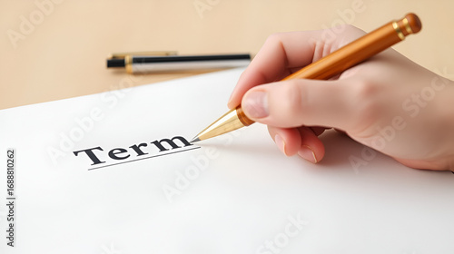 Term and renewal with wooden pen