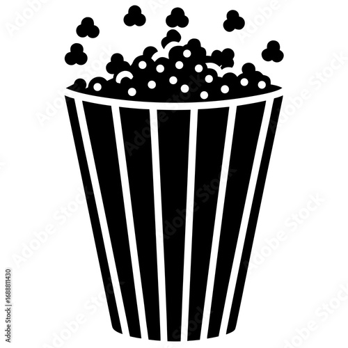 unique silhouette of a popcorn bucket