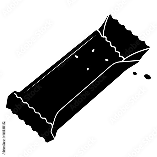 vector silhouette of a candy bar