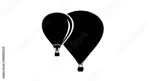 Vector Hot Air Balloon Silhouettes