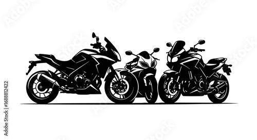 Vector Motorcycle Sportbike Silhouettes