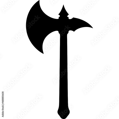 Black battle axe silhouette