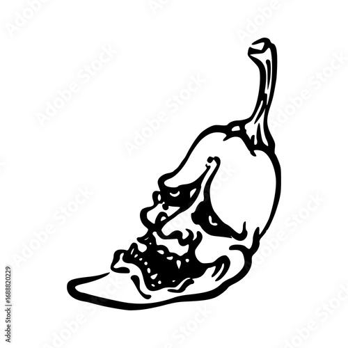 angry chili pepper mascot