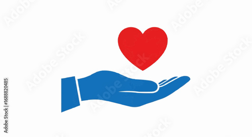 Giving Hand with Red Heart