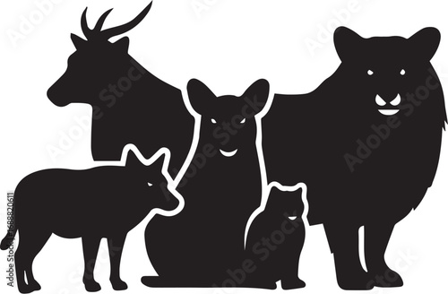 Vector Animals Wildlife Silhouettes

