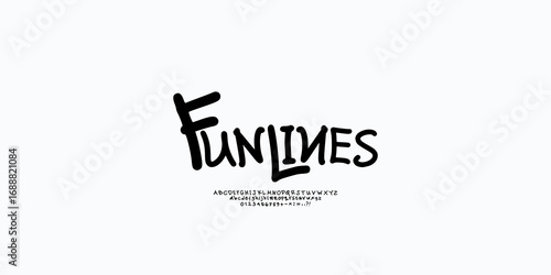 Elegant lettering font handdrawn script style art uppercase, lowercase,numbers, symbols.modern serif fonts typography, doodles, groovy vintage casual creative vector ilustration playful design fashion