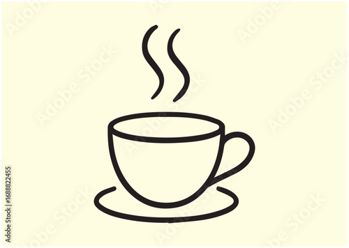 Coffee cup Line art Vector design
