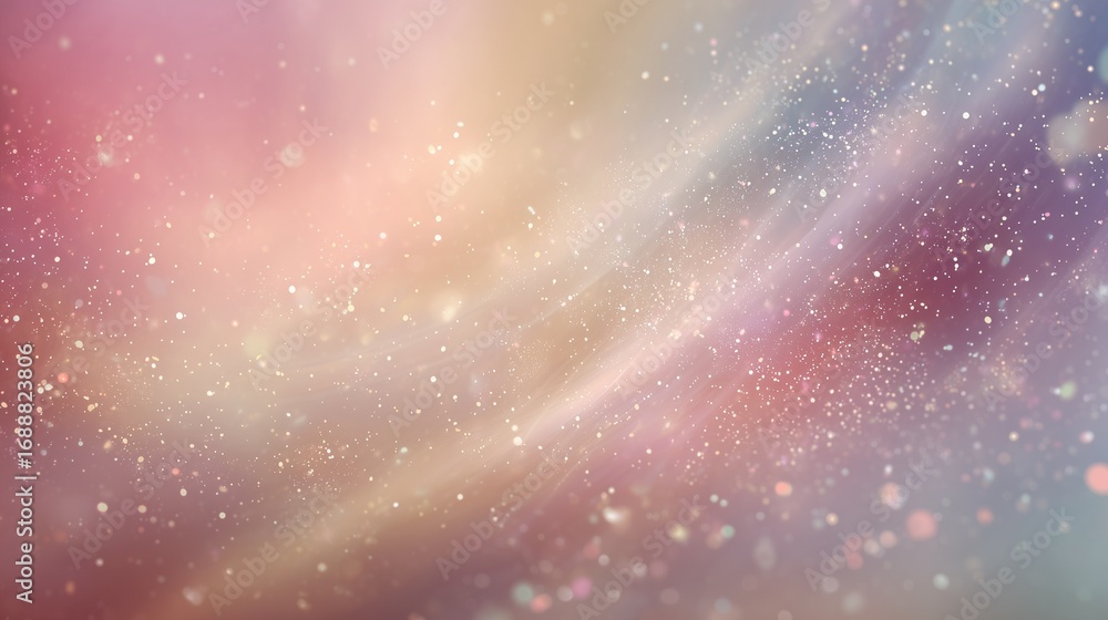 Obraz premium 淡い色のグラデーションとパーティクル、アブストラクト