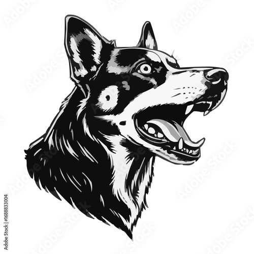 Australian Cattle Dog Logo – Modern Vector Illustration