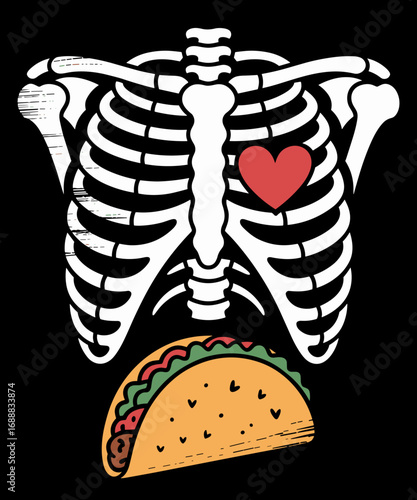 Halloween Dad Skeleton Taco Belly Funny Pregnancy Couple