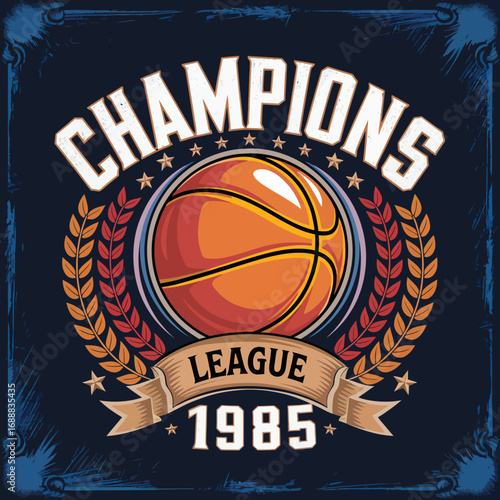  2d vector illustration sports vintage basketball design t shirt icon design celebrating a team's championship items logo ball soccer eagle animal ball 