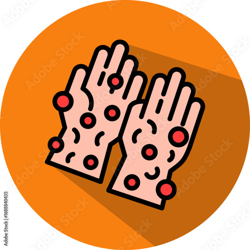 Allergy Response lineal color icon