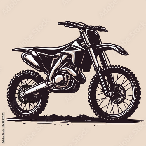 Illustration of a dirt bike