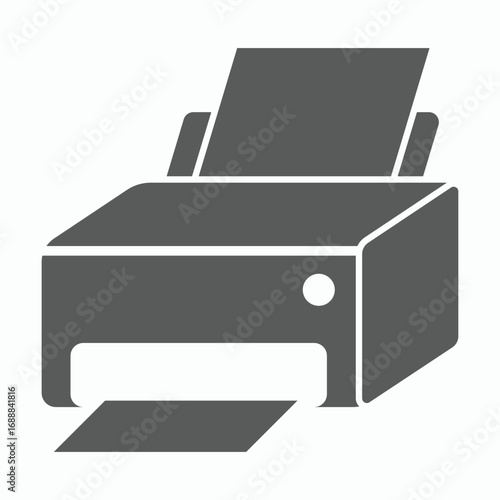 printer icon, fax vector
