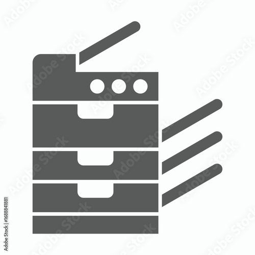 printer icon, fax vector