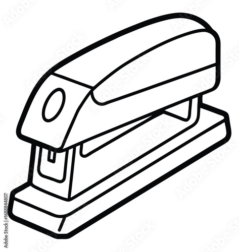 Stapler with staples isolated on white background for office and school use