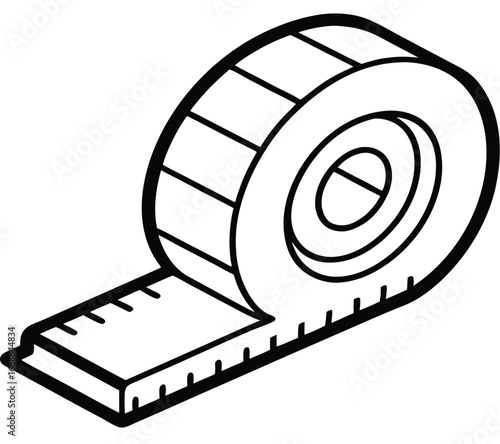 Film camera and film roll illustration vector icon design