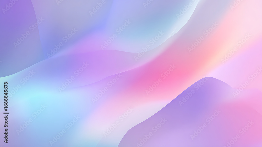 Fototapeta premium Soft pastel waves create a calming effect on a minimalist background in a modern design setting