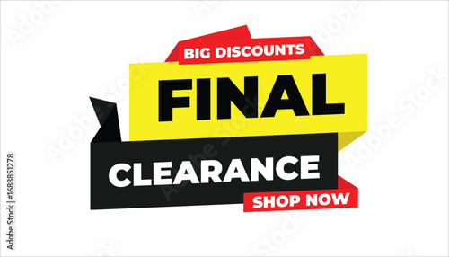 FINAL CLEARANCE BIG DISCOUNTS SHOP NOW – SALE BANNER