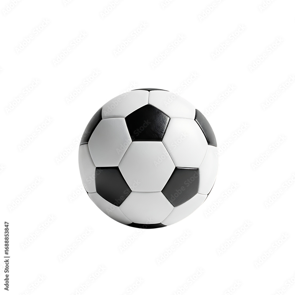 Obraz premium Classic soccer ball isolated on transparent background for sports and recreation