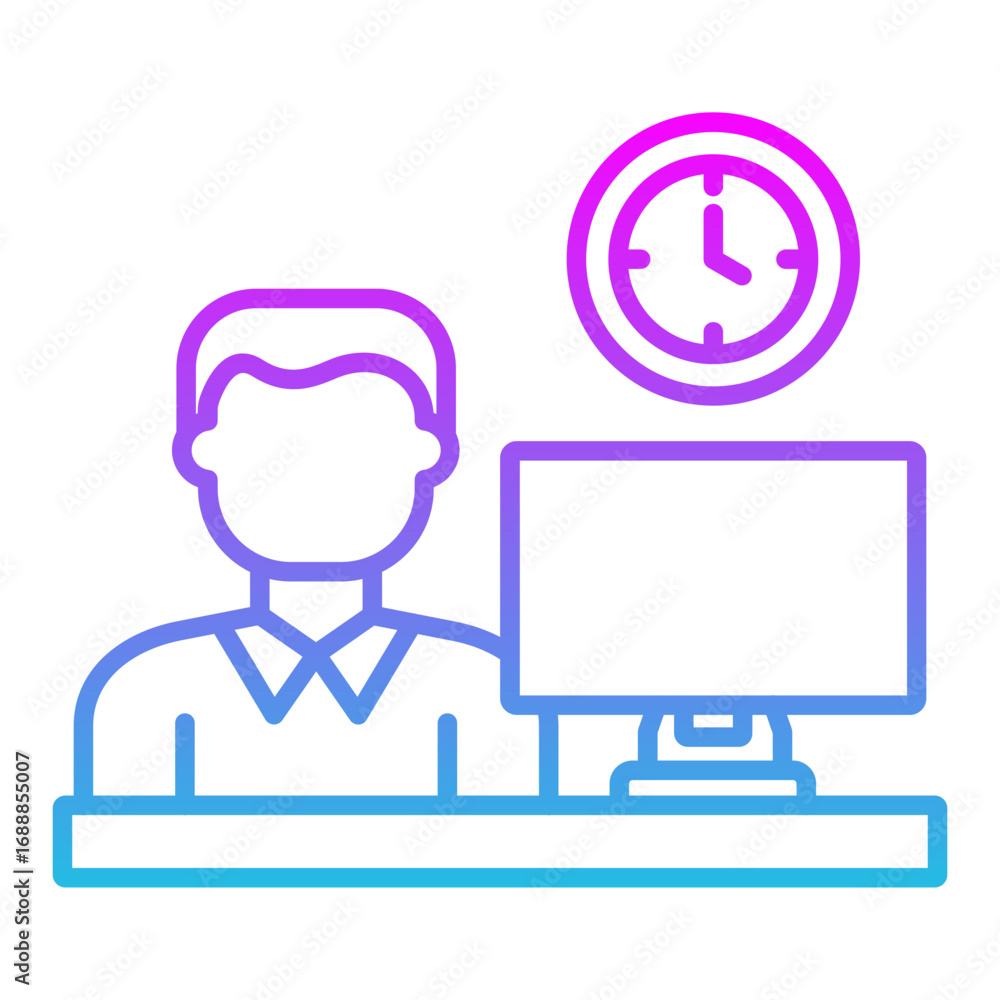 Obraz premium Office time Icon