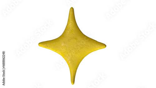 3d golden star