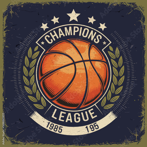  2d vector illustration sports vintage basketball design t shirt icon design celebrating a team's championship items logo ball soccer eagle animal ball 