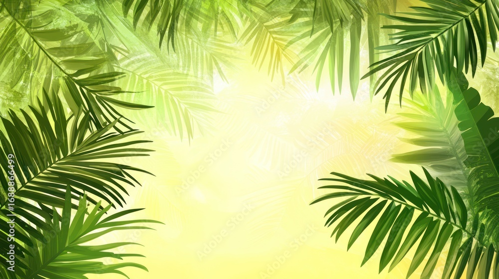 Fototapeta premium Tropical leaves background