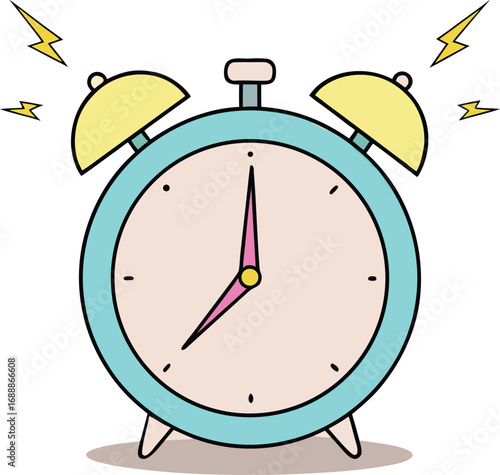 Modern 3d minimalist alarm clock design with clean lines and vibrant color options