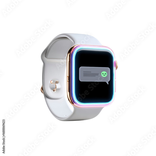 Smartwatch Displaying Positive Text Message Notification