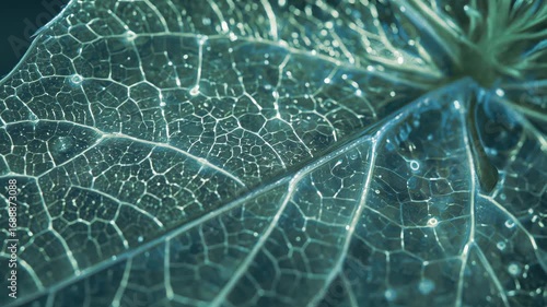 Macro Leaf Veins Nature's Delicate Design