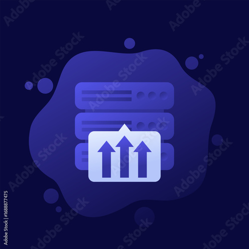 HPC server icon, vector design