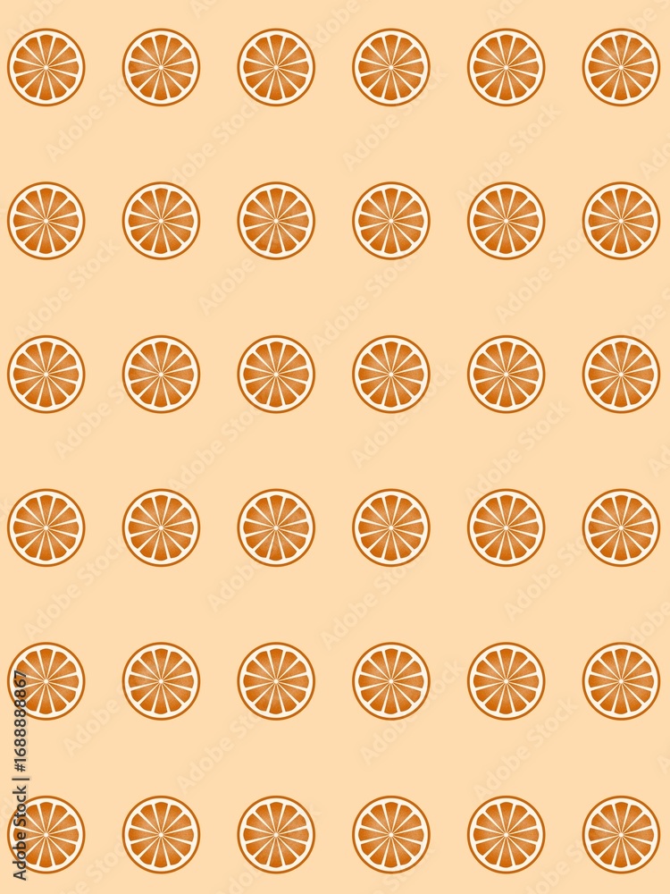 Seamless Orange Slice Fruit Pattern Seamless Orange Slice Fruit Pattern
