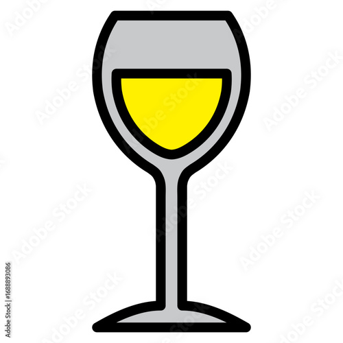 Wine Glass  Icon Element For Design